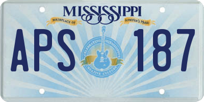 MS license plate APS187