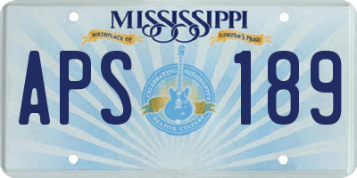 MS license plate APS189