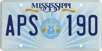 MS license plate APS190