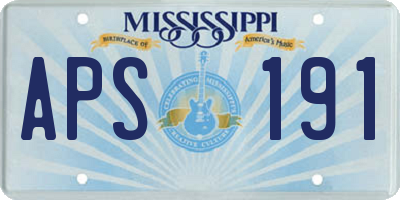MS license plate APS191