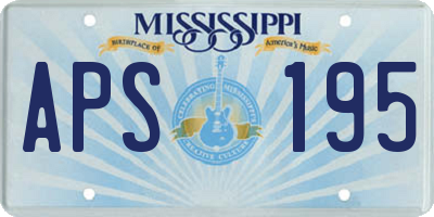 MS license plate APS195