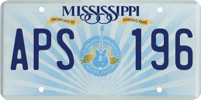 MS license plate APS196