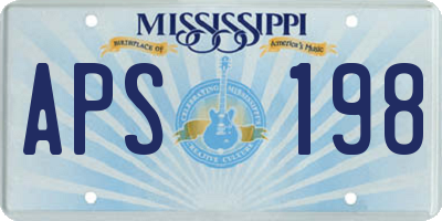 MS license plate APS198