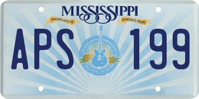 MS license plate APS199