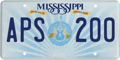 MS license plate APS200