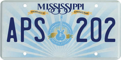 MS license plate APS202