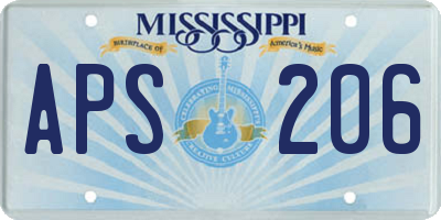 MS license plate APS206
