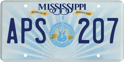 MS license plate APS207