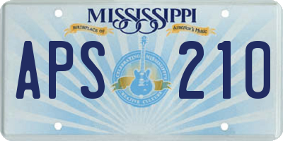MS license plate APS210