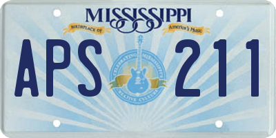 MS license plate APS211