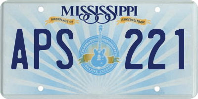 MS license plate APS221