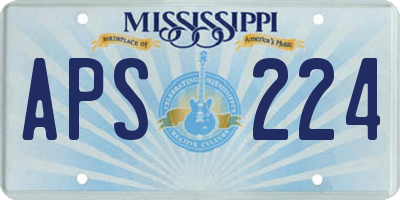 MS license plate APS224
