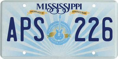 MS license plate APS226