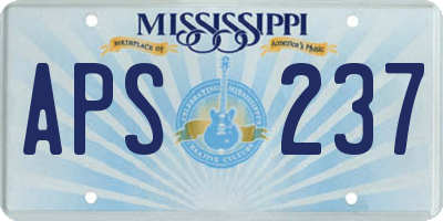 MS license plate APS237