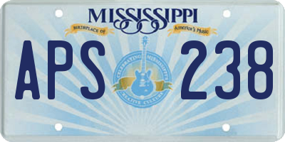 MS license plate APS238