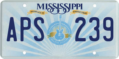 MS license plate APS239