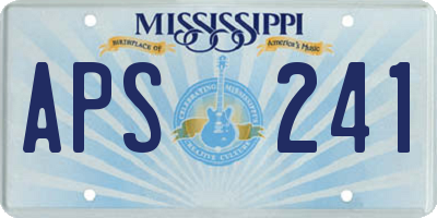 MS license plate APS241