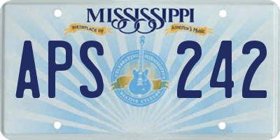 MS license plate APS242