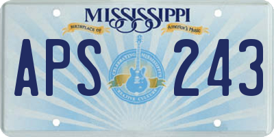 MS license plate APS243