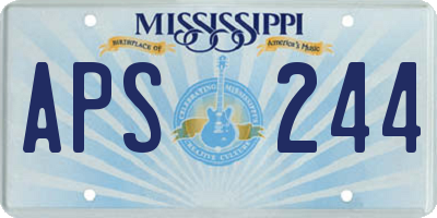 MS license plate APS244