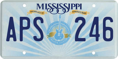 MS license plate APS246