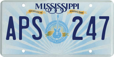 MS license plate APS247
