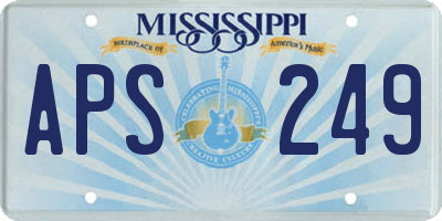 MS license plate APS249