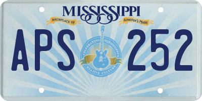 MS license plate APS252