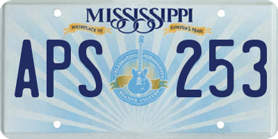 MS license plate APS253
