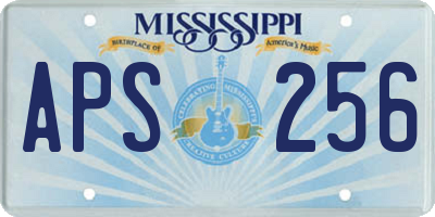 MS license plate APS256