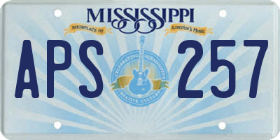 MS license plate APS257