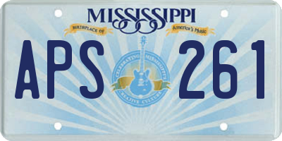 MS license plate APS261