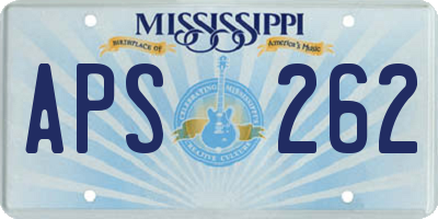 MS license plate APS262