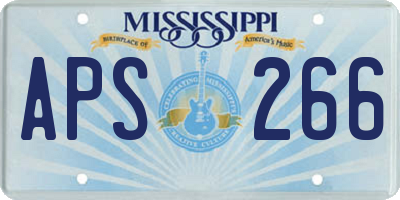 MS license plate APS266