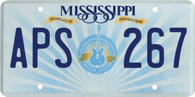 MS license plate APS267