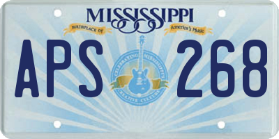 MS license plate APS268