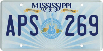 MS license plate APS269