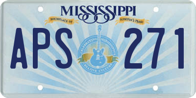 MS license plate APS271