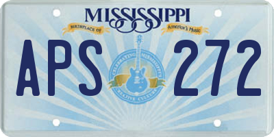 MS license plate APS272