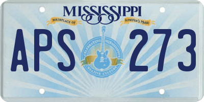 MS license plate APS273