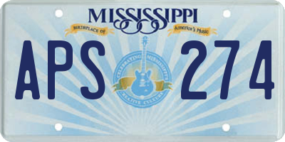 MS license plate APS274