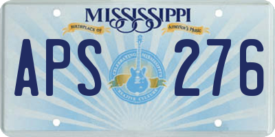 MS license plate APS276