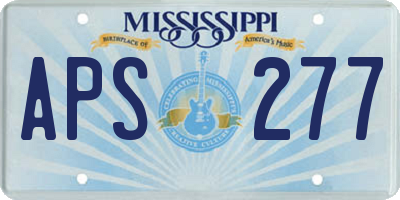 MS license plate APS277