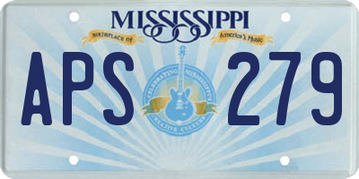 MS license plate APS279