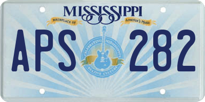 MS license plate APS282