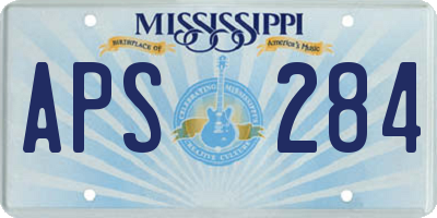MS license plate APS284