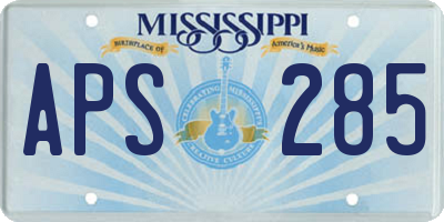 MS license plate APS285