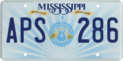 MS license plate APS286