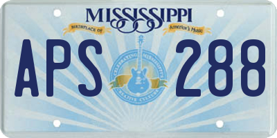 MS license plate APS288