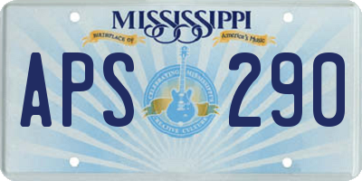 MS license plate APS290